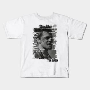 Tyler Durden black and white Kids T-Shirt